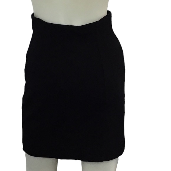 NWT Zimmermann Zip-Detailed Paneled Black Denim Skirt Gold Zipper Size 6 $395 - Picture 6 of 9